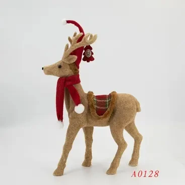 Wholesale new design Christmas decorations deer sculpture standing deer Christmas deer decorations tabletop decoration