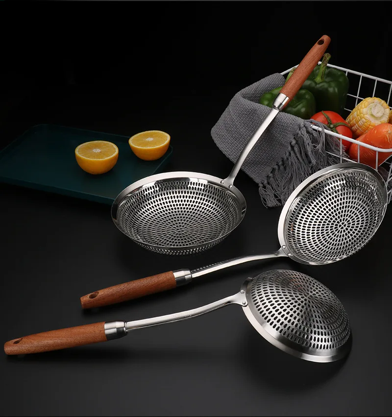 2022 New 304 stainless steel colander household vegetable hot pot kitchen colanders & strainers