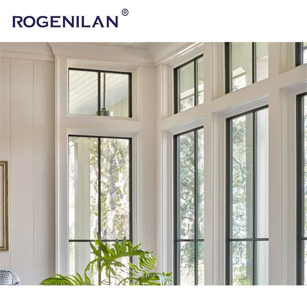 Factory Double Glass Hurricane Impact Huge Aluminum and Fixed Windows Aluminium Picture Windows Guangdong Black Swing Horizontal