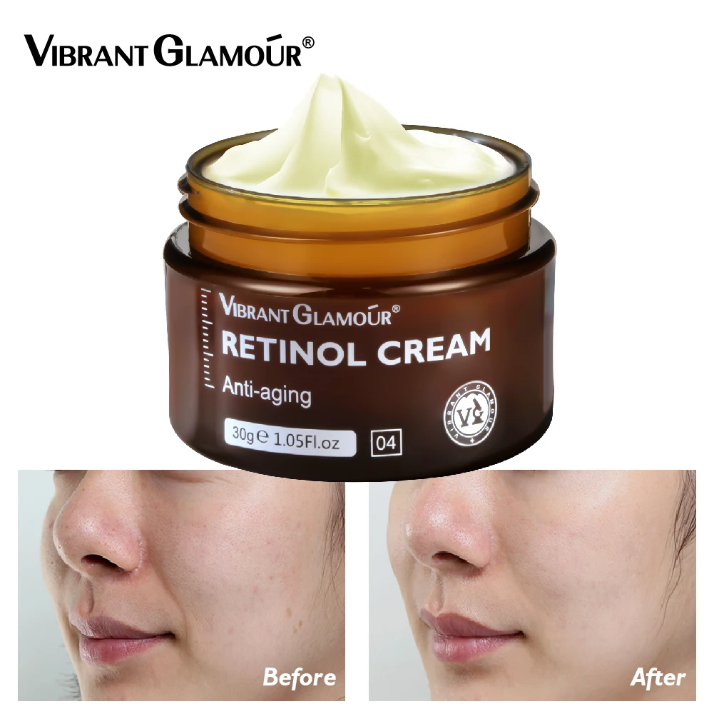 VIBRANT GLAMOUR retinol firming cream vitamin c improve fine lines wrinkles anti aging firming skin best quality face cream