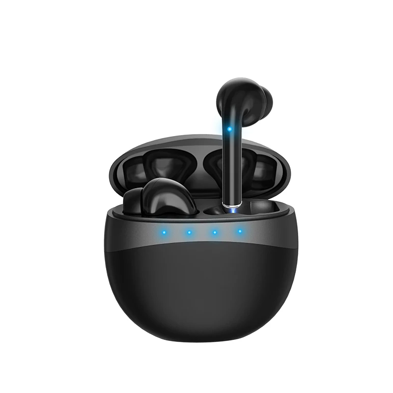 
High quality sound wireless BT earphones black tws with dual driver in phone accessories earphones and chargers 