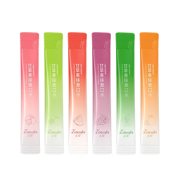 OEM Factory Wholesale Portable Mouthwash teeth whitening Oral care Fruit flavor Mouthwash In Sachet