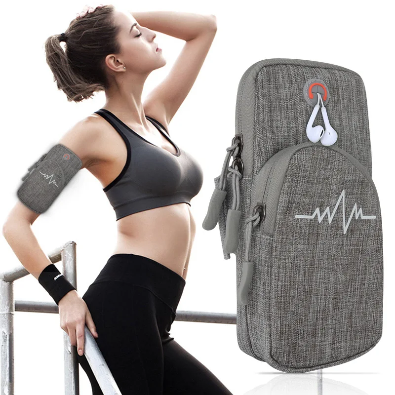 7 inches Running Arm Bag Outdoor Sports Jogging Wrist Armband Pouch waterproof Phone Holder Case Bags gym Fitness yoga Bags