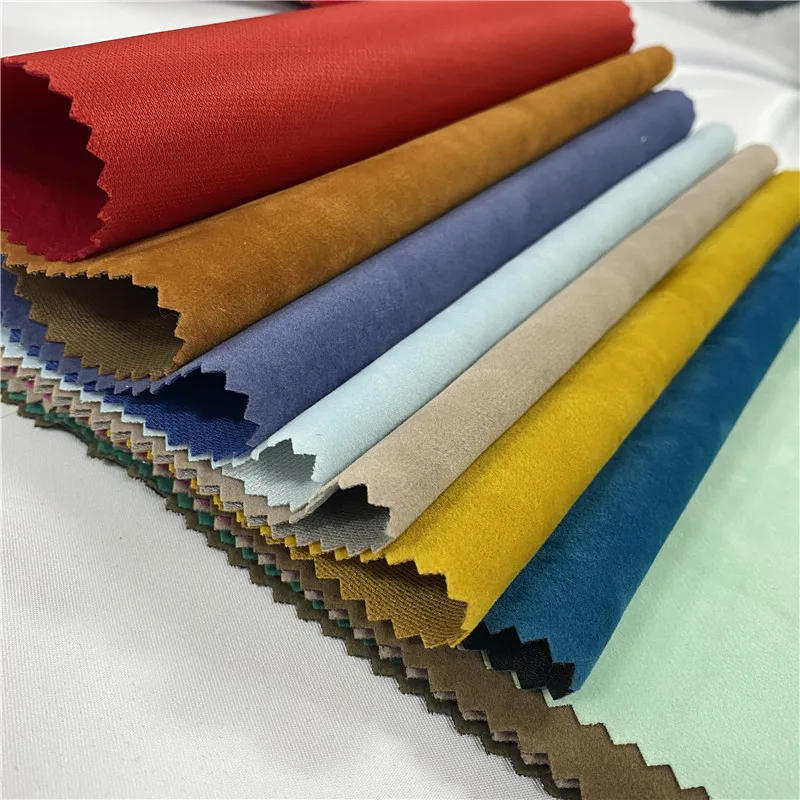 China manufacturer high quality fancy design soft flocked fabric for sofa garment car home textile bag