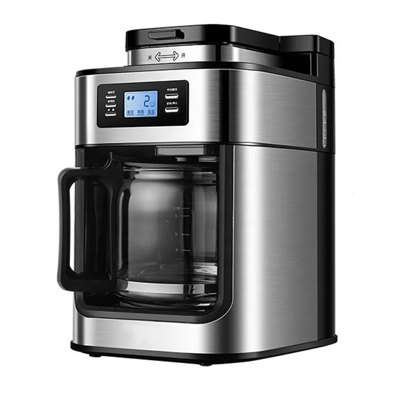 
High quality Automatic Bean Grinding Integrated 1.2L Italian Espresso coffee Maker machine 92 degrees Celsius thermostat control 