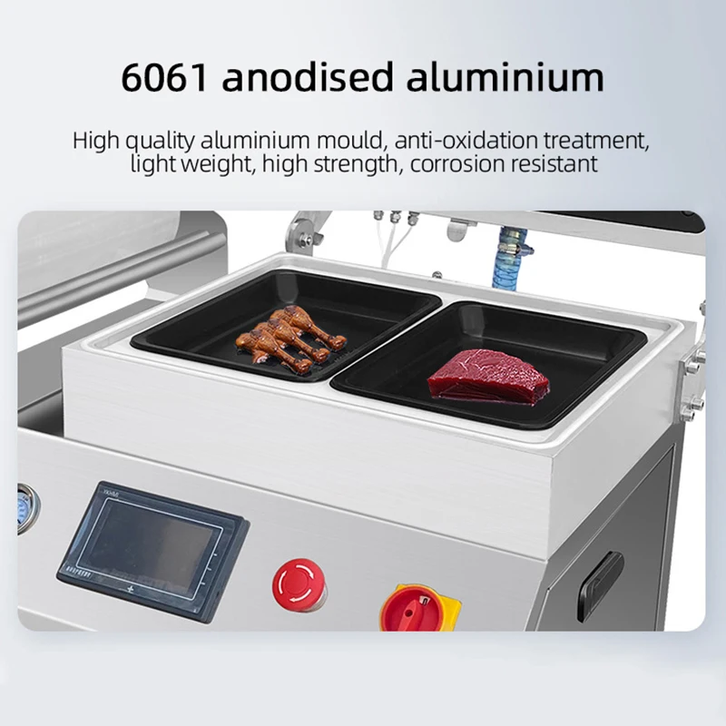 Factory Direct Sales Fast Heating Fish Seafood Fruits Meat Cooked Food Desktop Vacuum Laminating Packaging Machine