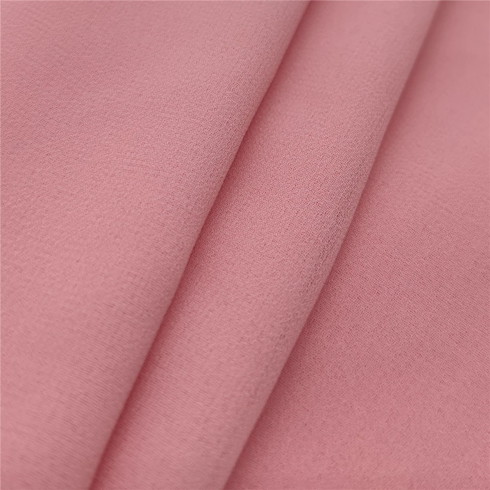 100%Polyester CEY moss crepe chiffon grid jacquard blouse dress fabric