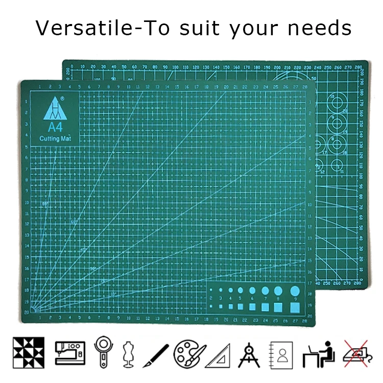 OEM flexible durable double size printing standard grip silicone silhouette cameo a4 cutting mat for cricut