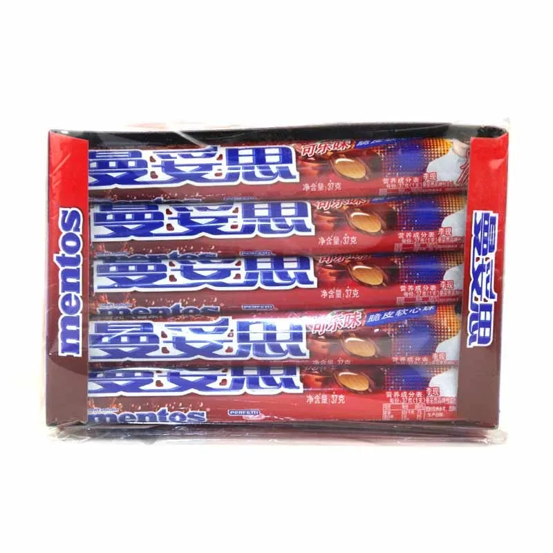 Mentoss Chewing Inflatable Candy 37g Crispy Jelly Candy Mint Cola Flavored Fruity Candy