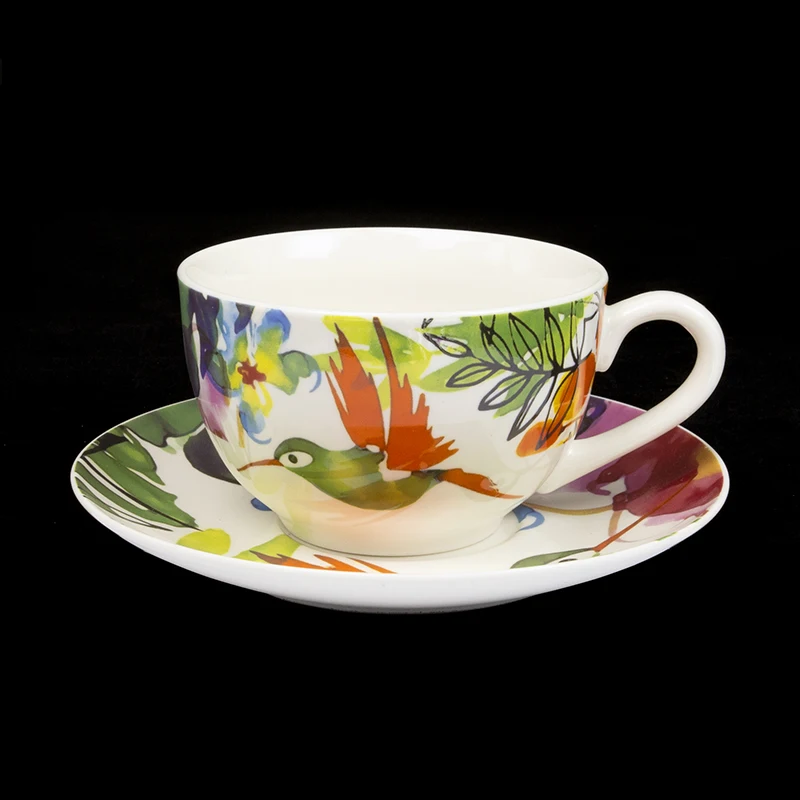 Wholesale custom logo new design decal color new bone china ceramic dinnerware sets