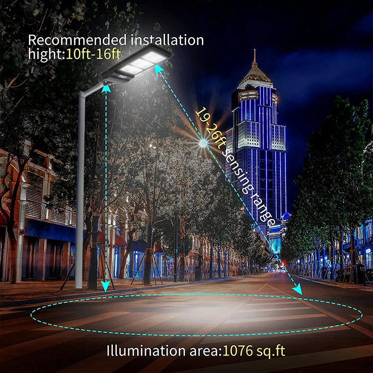 Waterproof Ip65 Outdoor Light Control Abs Housing 90w 120w 150w All In One Integrated Led Solar Street Lamp