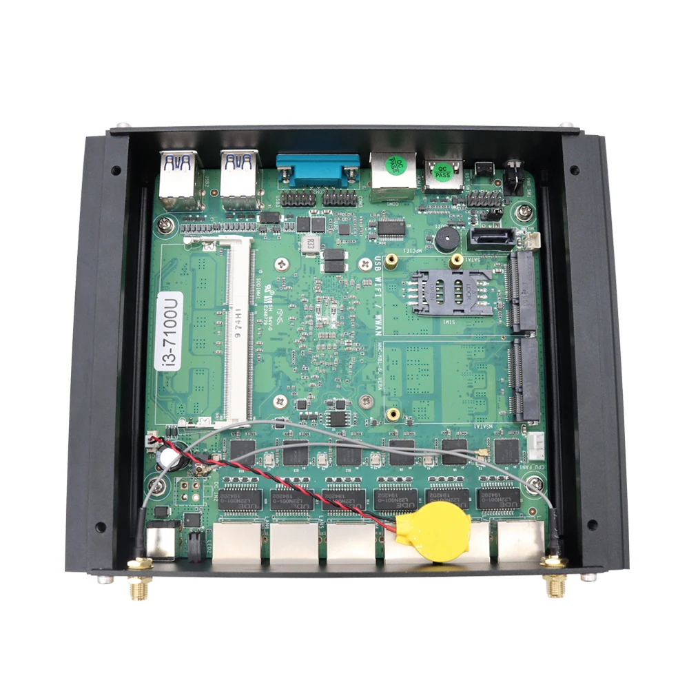 EGLOBAL DDR5 MAX 32 GB10 Core 12 Threads 6LAN+4USB+2COM+SIM card+HD Low consumption fanless mini pc win11/10 Intel Core i7-1255U