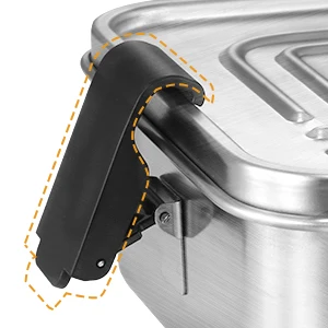 Aohea Eco-friendly Nylon buckle Stainless Steel Leaking Silicone storage boxes & bins  Food Container Bento Kids lunchbox