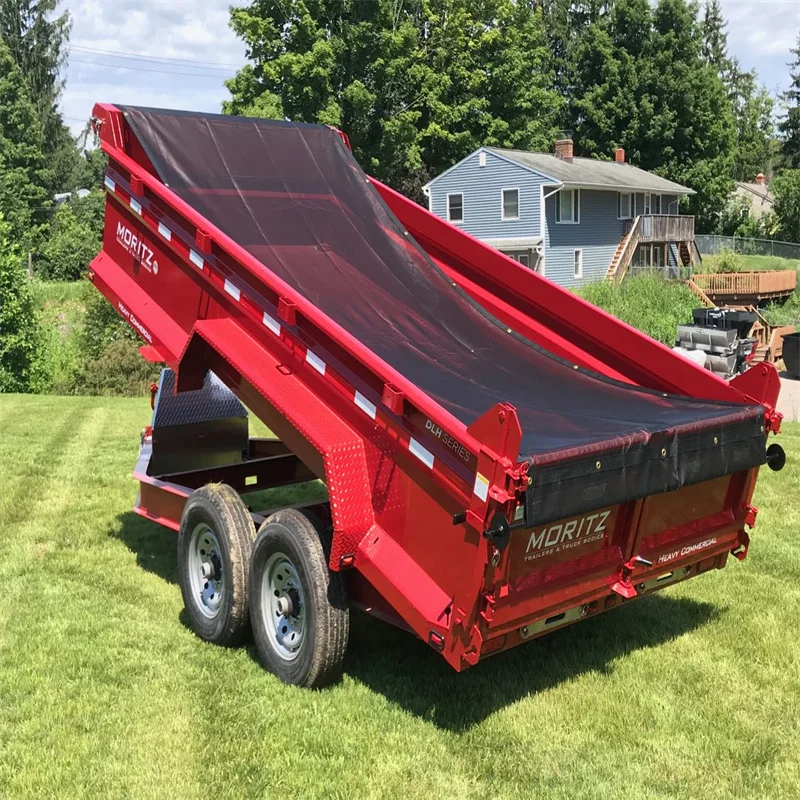Waterproof Heavy Duty Plastic PVC Coated Mesh Fabric Dump Trucks Trailers Tarp System Truck Cover
