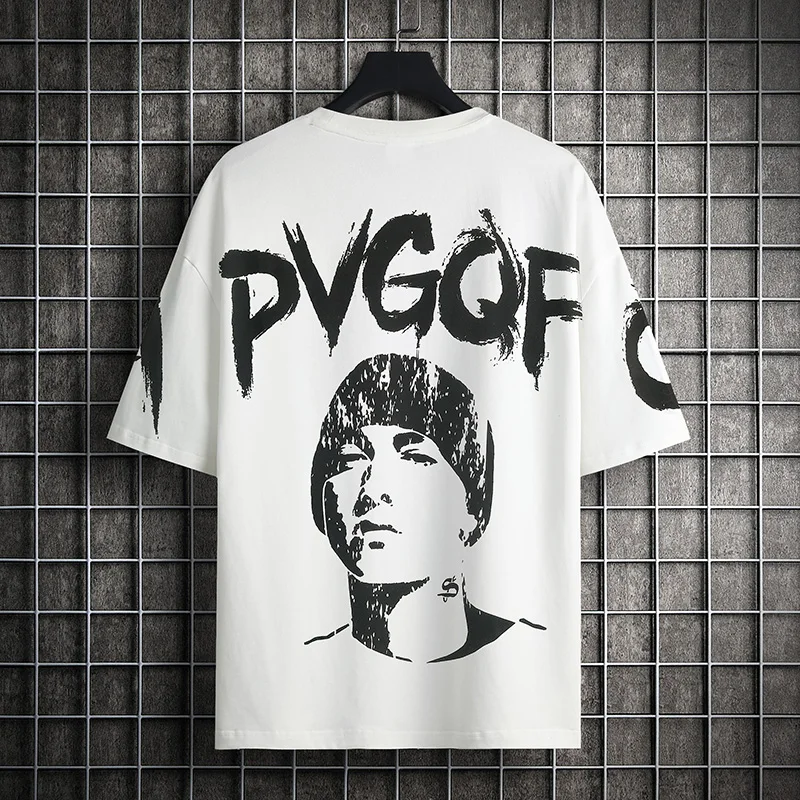 Custom Graphic Tees Shirts Printed Mens Silk Screen Printing Vintage Fashion Top