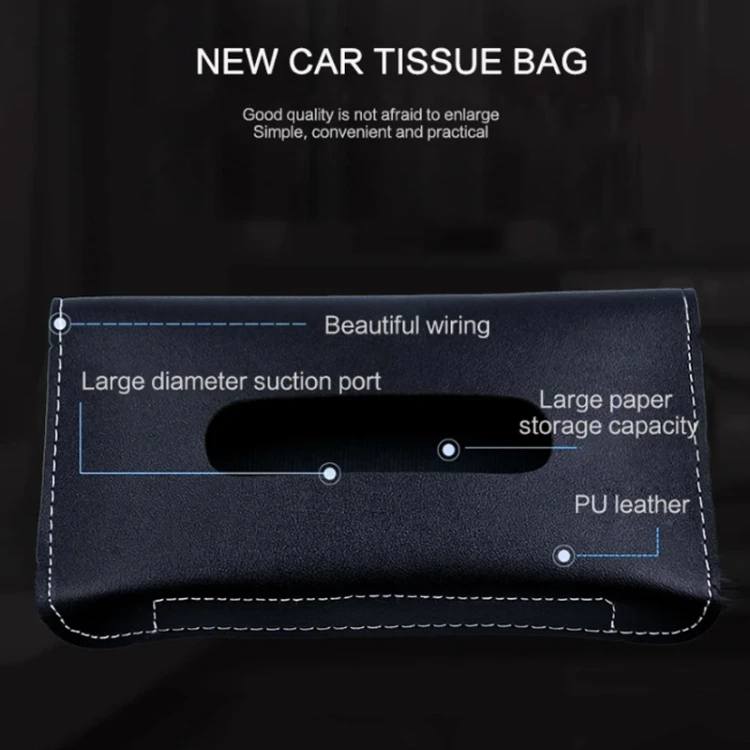 Wholesales price Car Armrest Box Sun Visor Hanging Leather Tissue Box home use