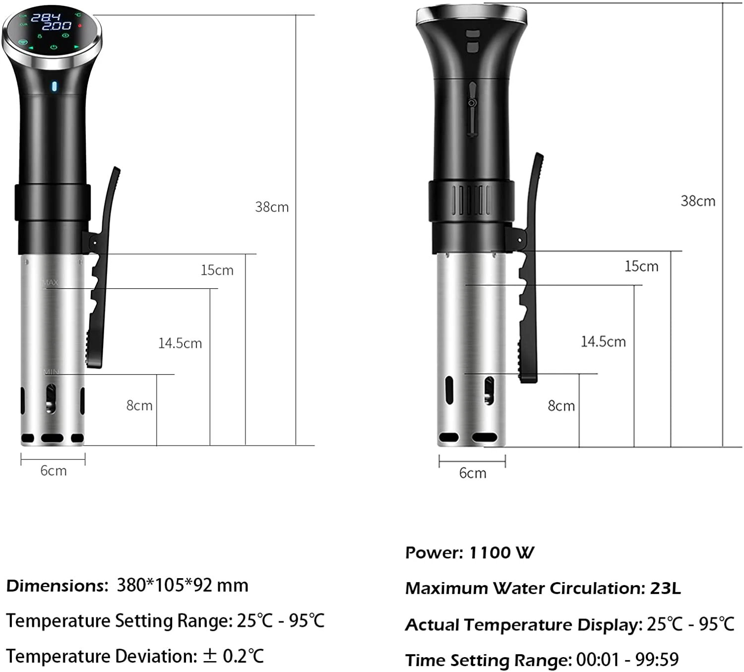 2023Wi-Fi Sous Vide плита Garer светодиодный сенсорный дисплей Sousvide машина Stick Roner управление приложением
