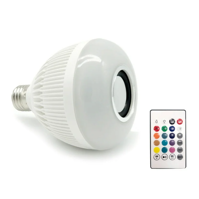 12W Music Smart Bulb E27 Blue-tooth Bulb Light Music Playing Dimmable Speaker Led Bulb with Remote Control