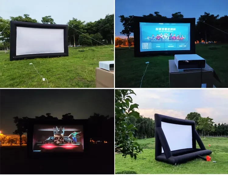 airtight inflatable movie projection daytime led screen for advertising,event,wedding,golf