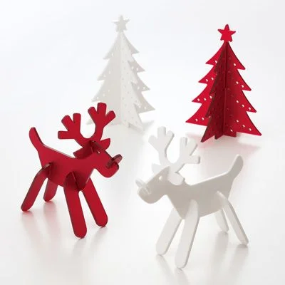 Laser Cutting Acrylic Sheet 3D Christmas Tree Ornament Green Acrylic Minimal Simple Christmas Decor