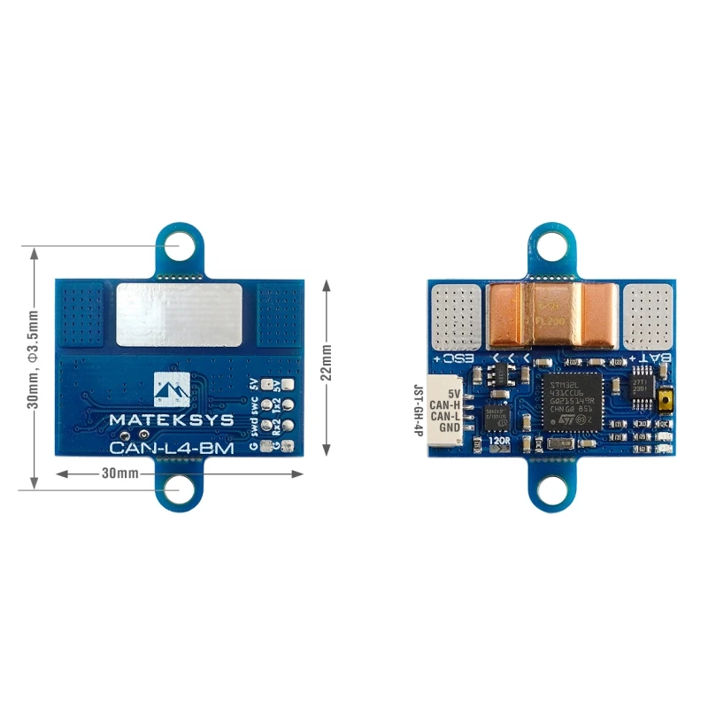Матек CAN-L4-BM AP_PERIPH DroneCAN протокол цифровой монитор мощности H743 Slim V3 RC самолет мультироторы фиксированные крылья UAV DIY
