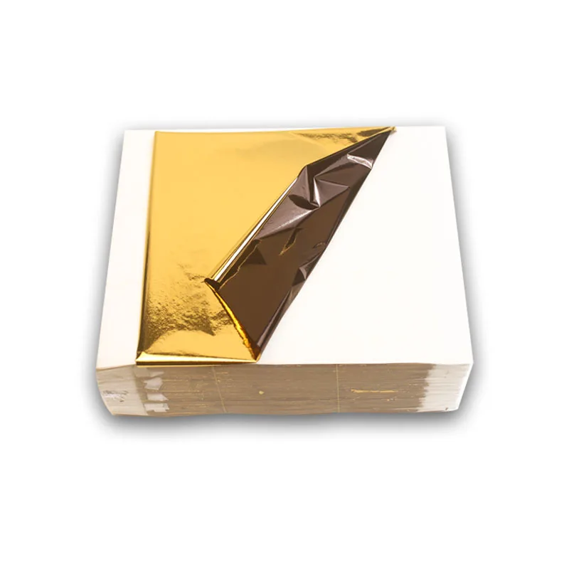 14*14 cm 1000 Sheets per Pack Alloy Foil Decorating Wall Ceiling Art Crafts Rose Gold leaf sheets Hot Stamping Leaf Foil Paper