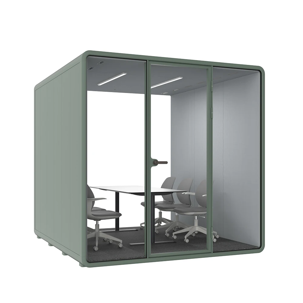 Cheap price acoustic pod soundproof individual office meeting pods phone booth for 1-6 people
