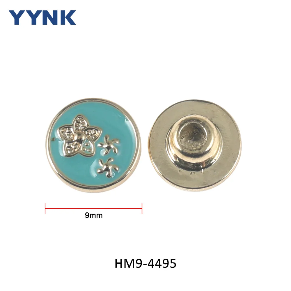 Wholesale Custom Flower Heart Star Logo Metal Pocket Button Nail for Pants Jacket Jeans