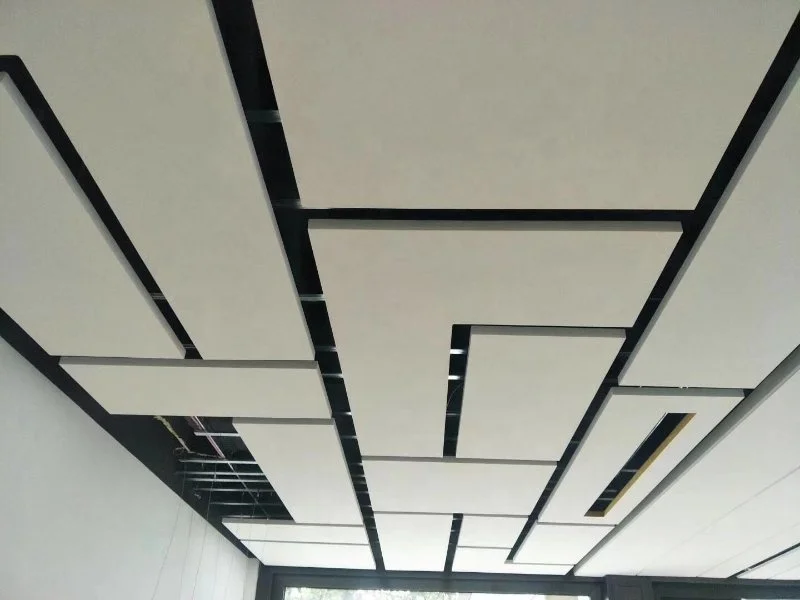 Square edge 2x2 Fiberglass Drop Ceiling Tiles for cinema