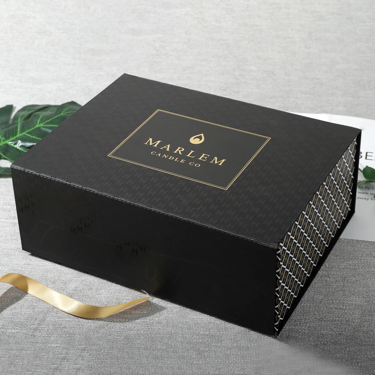 Custom Logo Printed Foldable Garment Black Packaging Magnetic Box  Men Leather Shoes Boxes