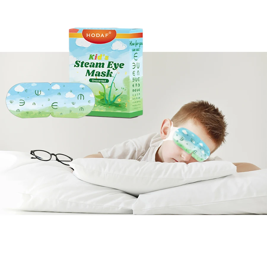 2025 new eye heat pad steam eye mask customized pattern self heating warm sleep mask for kids