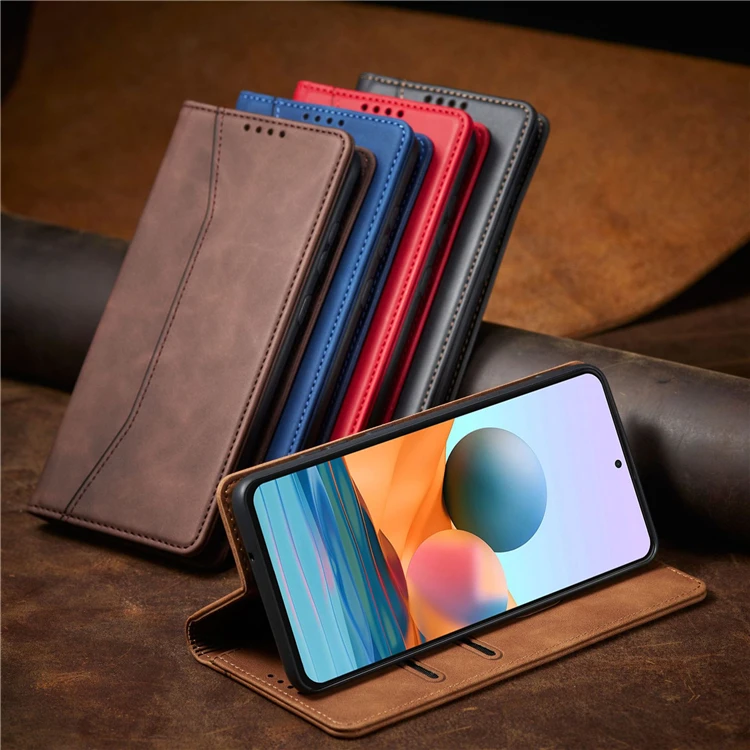 Luxury Strong Magnetic Phone Case For Redmi Note 10 9 8 7 9T 9C 9A Flip Leather Case For Xiaomi Poco M3 F3 X3 NFC Mi 11T 10T Pro