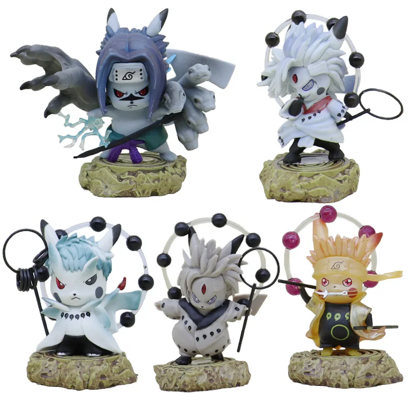 5 видов стилей Sasuke Uchiha Itachi Kakashi мультяшная модель из ПВХ игрушечные аниме фигурки