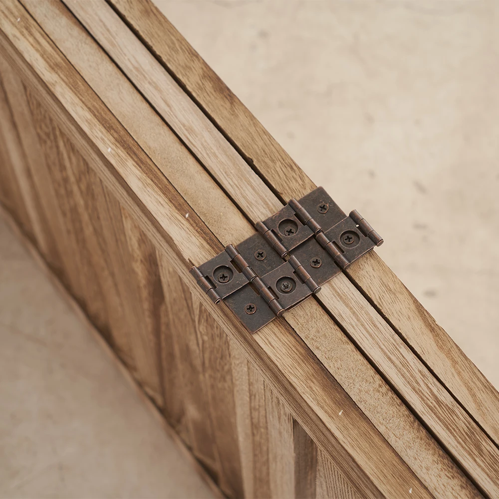 Indoor Decoration 4 Panel Wood Free Standing Folding Room Divider