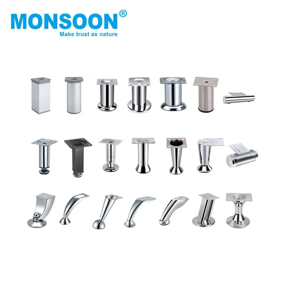 Manufacture Fashion Oem Decorative Wrought Iron Sofa Legs Clamp Dinning Glass Base for Sale