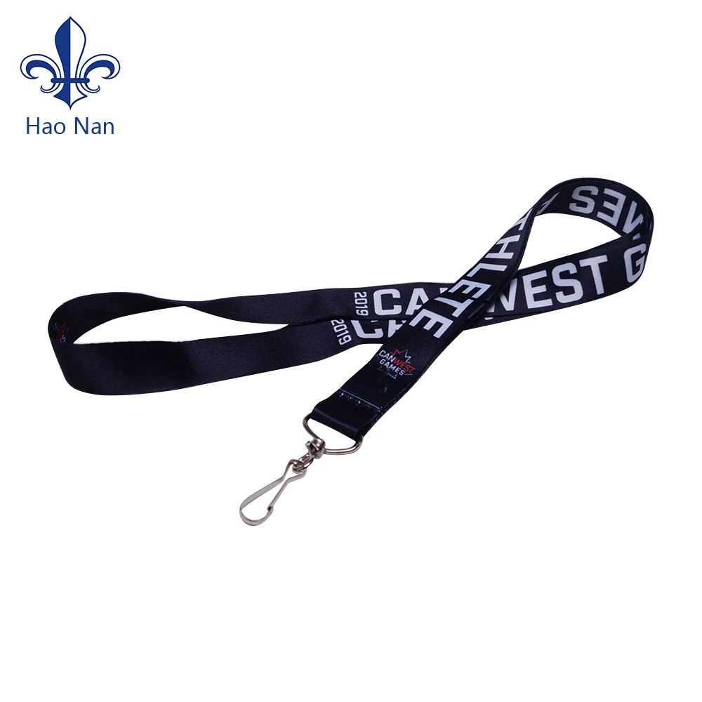 Недорогой сублимационный полиэфирный держатель для печати логотипа, полиэфирный шнурок