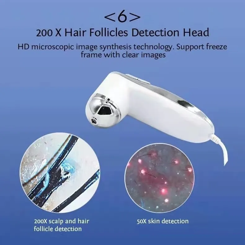 Portable Scalp Hair Follicle Facial Skin Detector Hair Scalp Scanner Follicle Detector