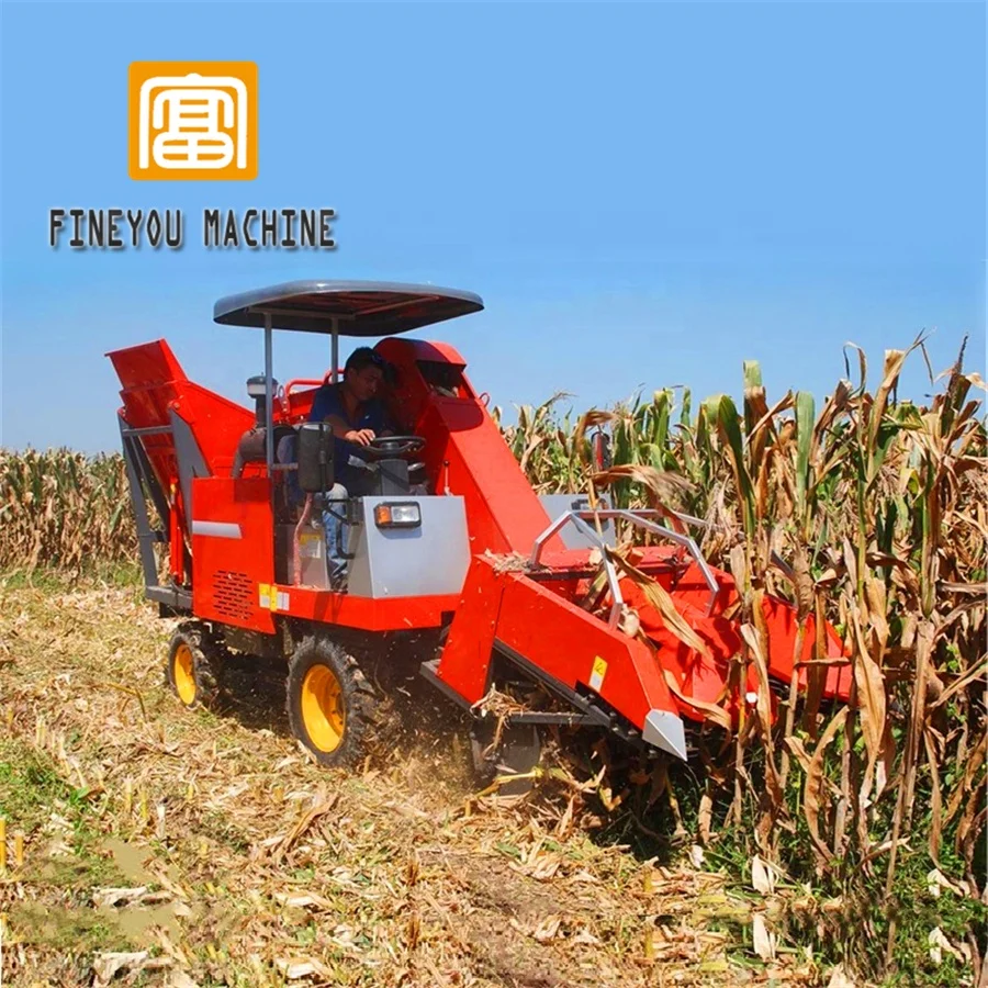 ear corn picking 2 row small maize harvester for sale