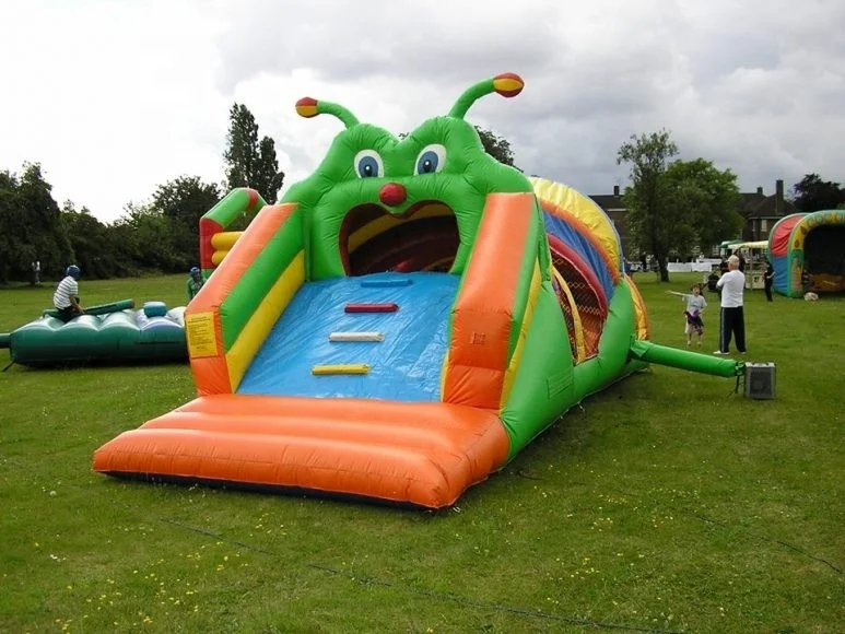 
Commercial rental high quality PVC cute Tiger head inflatable trampoline with slide for kids and adult 