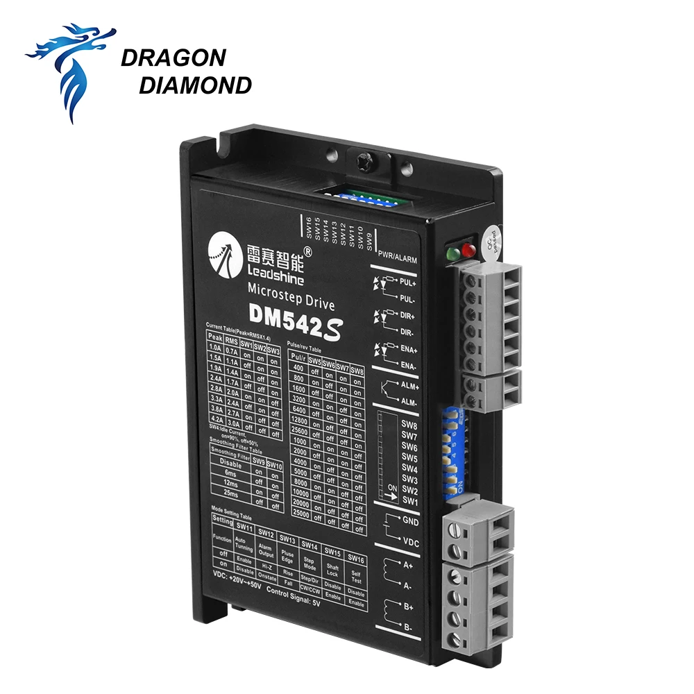 Leadshine DM542S Stepper Motor Driver For 57 86 Series 2-phase 20-50VAC 1.0-5A Digital Stepper Motor Driver