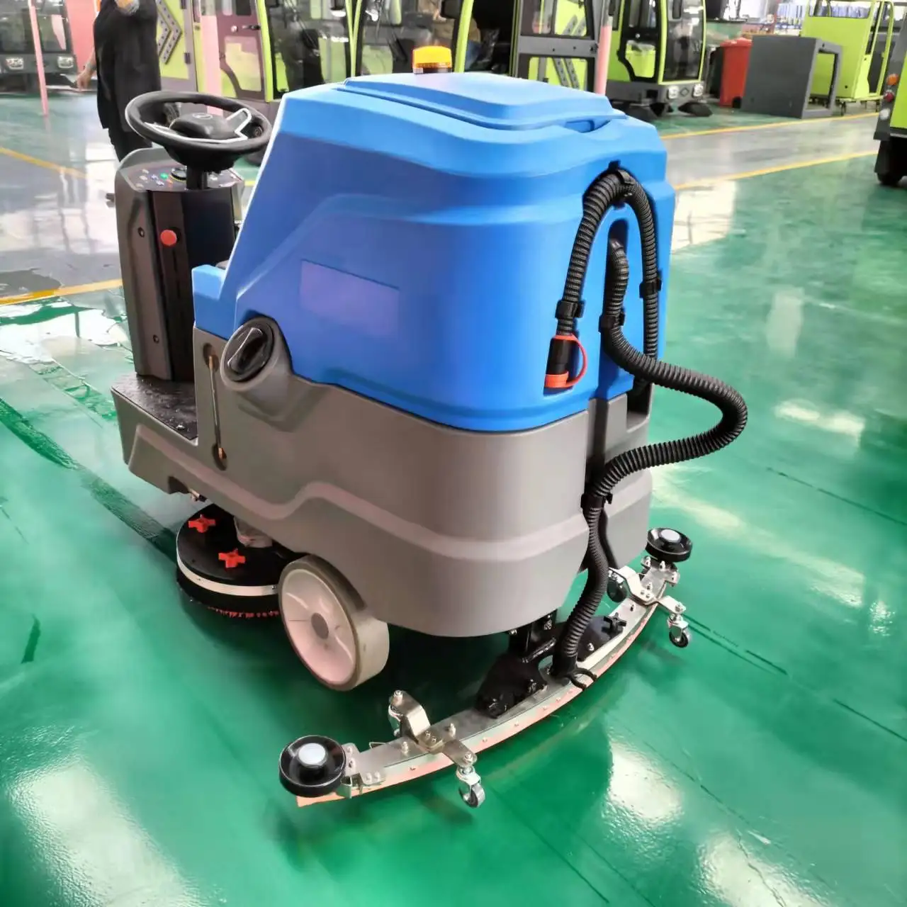 Sell high quality riding floor street cleaning sweeper automatic battery floor washer gym scrubber cleaning trolley