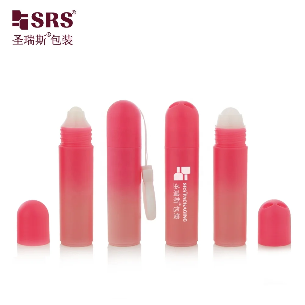 RPPF-20ML Cherry Blossom Colored Pink Empty Roller Bottle for Body Smell Liquid Packaging Factory Direct Sale