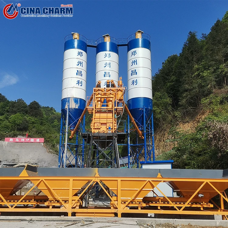 china batching plant manufacturers Advanced Electrical HZS75 ready mixed Concrete mixing Plant