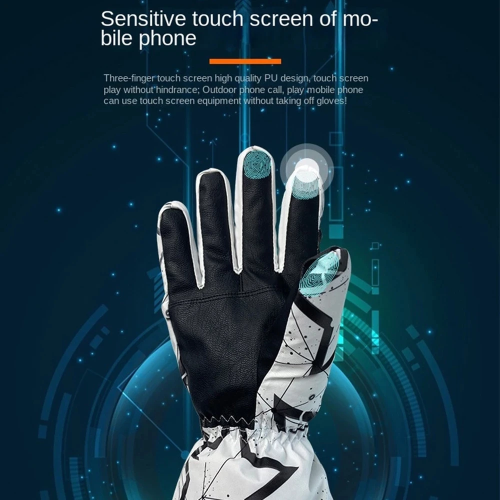 Зимние водонепроницаемые ветрозащитные лыжные перчатки на заказ для езды на мотоцикле и сноуборде