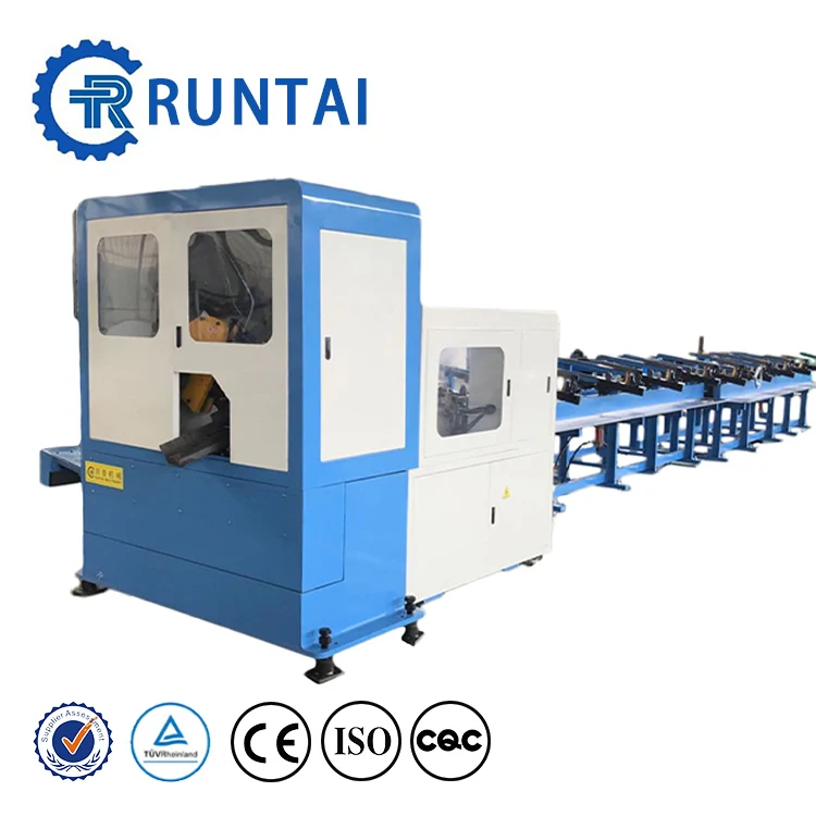 RT-350 CNC auto hydraulic notty flame thick knife round punch diesel engine dip microchannel bar tube cold saw cutter machine