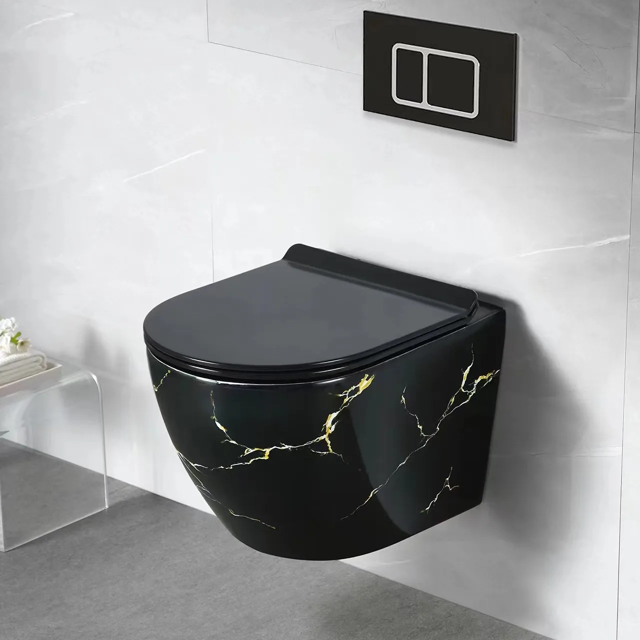 Inodoro superior quality factory supplier sanitary ware bathroom color ceramic rimless wall hung hanging toilet