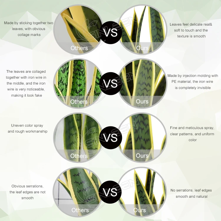 Artificial Fake Decoration Living Room Mini Real Touch Modern Office Tree Decor Sansevieria Snake Plant