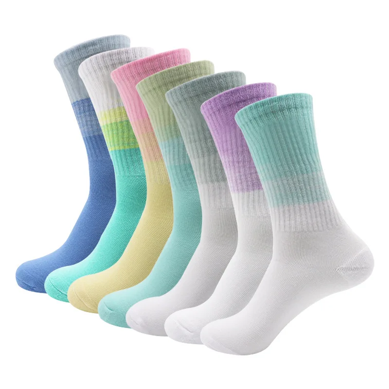 Custom Logo Mixed Colors Heather Mens Sports Athletic Thick Terry Cushion Sport Short Crew Men Bamboo Fiber Socks