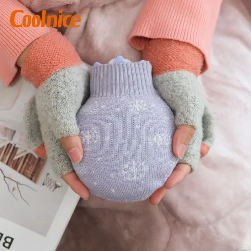 Coolnice новый дизайн сумка-холодильник сумка для разогрева воды в микроволновой печи с вязаным чехлом силиконовая подогрева
