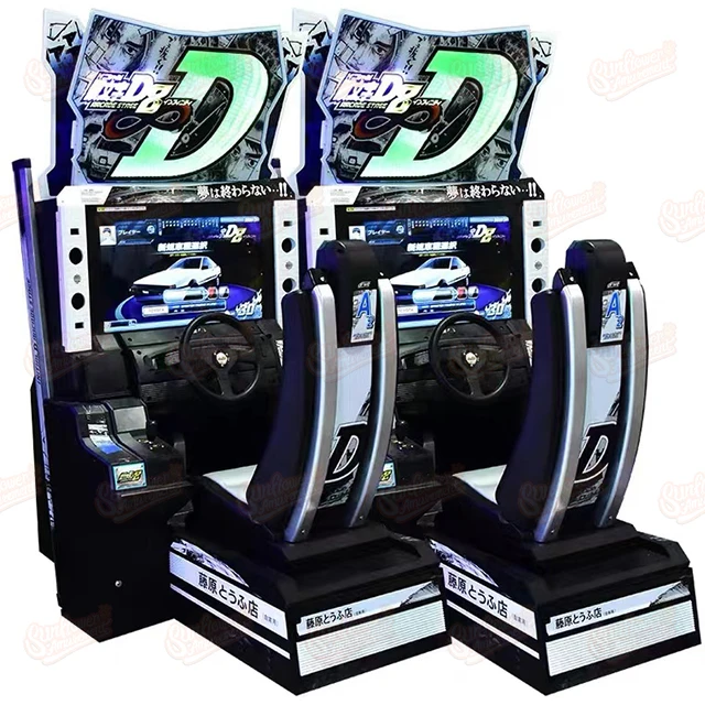 Amusement Equipment Initial D 2 Players  Coin Operated Games Simulator Racing Game Machine